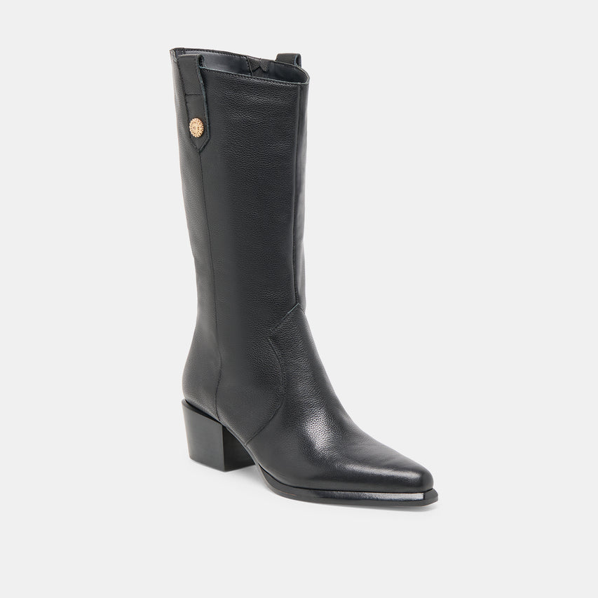 VERN BOOTS BLACK LEATHER