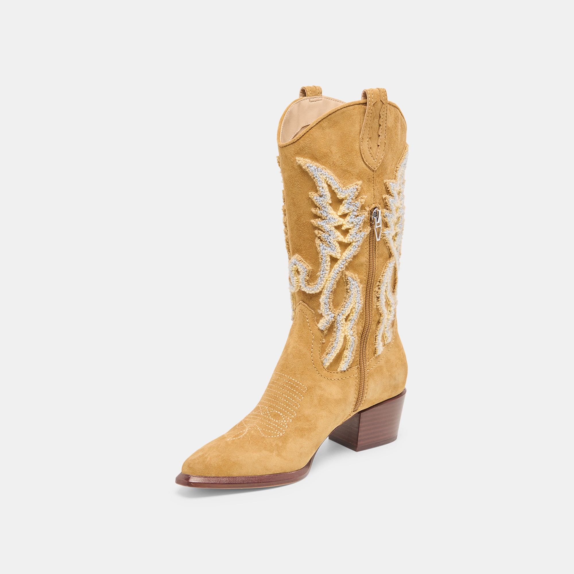 VILA BOOTS CARAMEL SUEDE - view 6