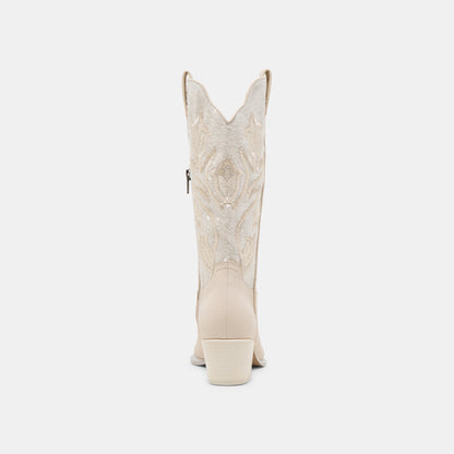 VORAH PEARL BOOTS CREME SEQUIN