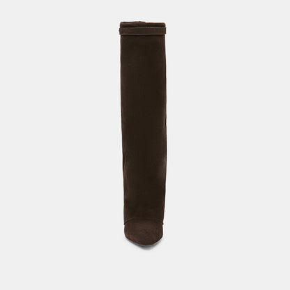 AGGY BOOTS DK BROWN SUEDE