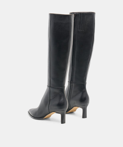 ALIMA NARROW CALF BOOTS BLACK LEATHER