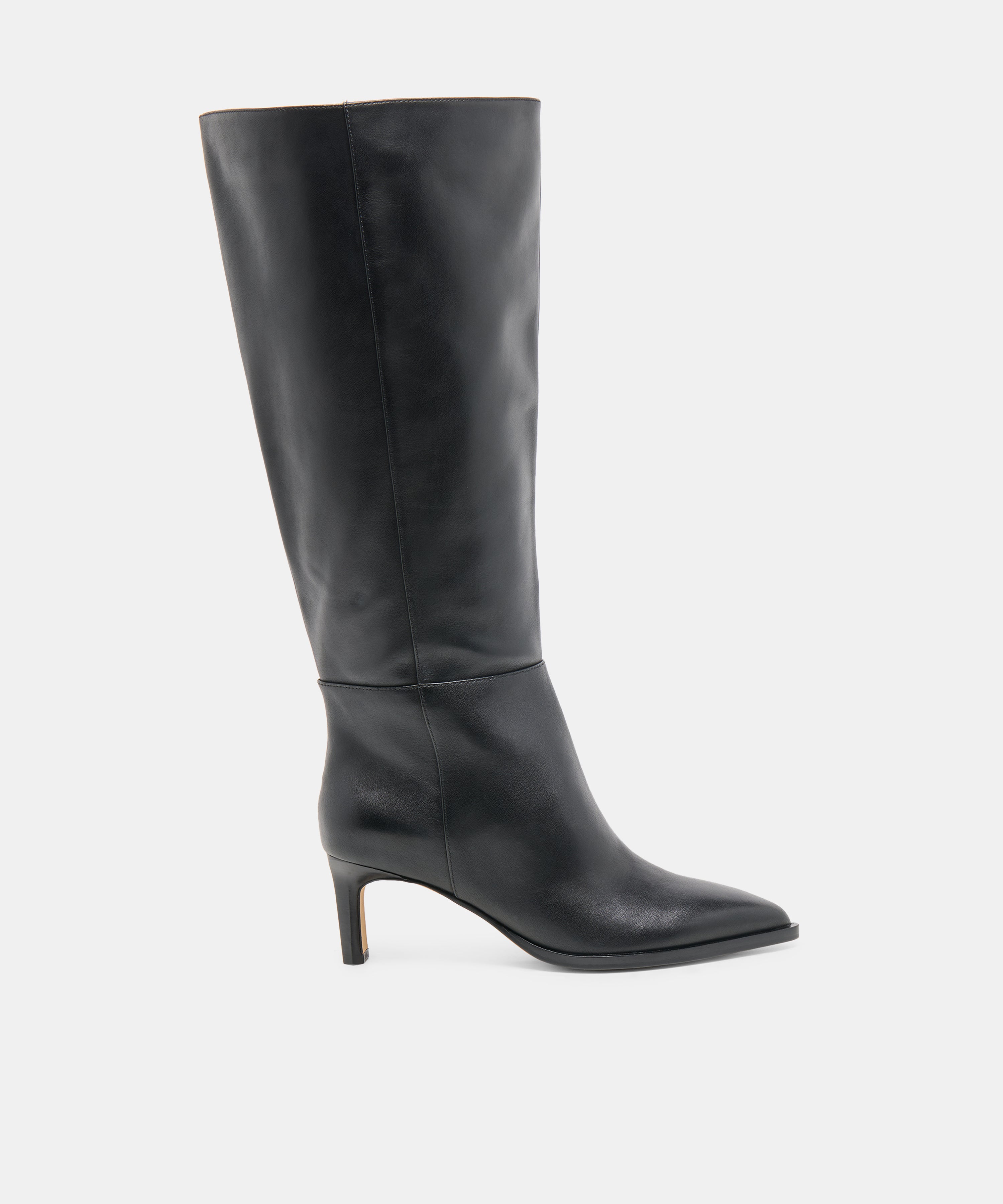 ALIMA EXTRA WIDE CALF BOOTS BLACK LEATHER