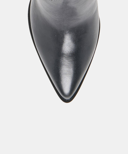 ALIMA EXTRA WIDE CALF BOOTS BLACK LEATHER