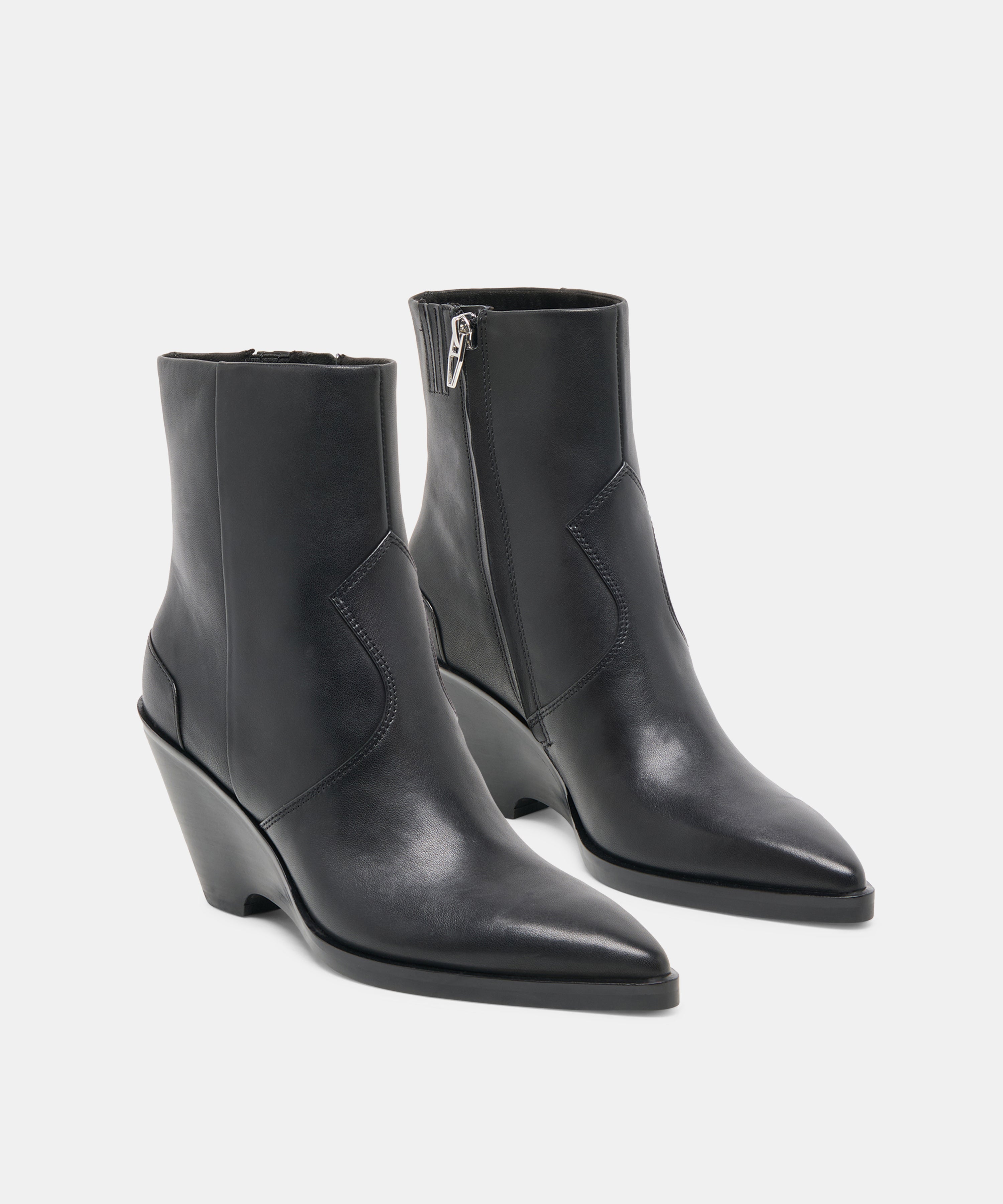 ASHTIN BOOTIES BLACK LEATHER - view 2