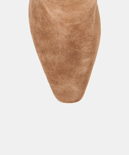 BRION EXTRA WIDE CALF BOOTS COCOA SUEDE