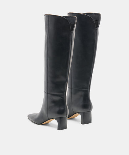 BRION WIDE CALF BOOTS BLACK LEATHER