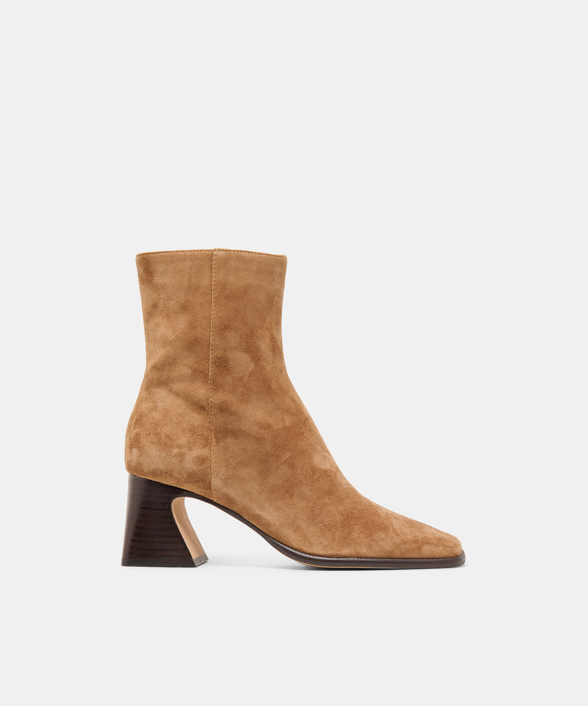 CECELA BOOTIES LT BROWN SUEDE