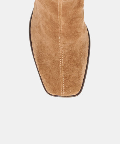 CECELA BOOTIES LT BROWN SUEDE