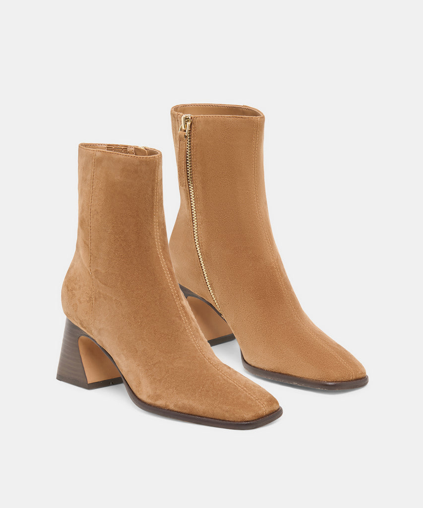 CECELA BOOTIES LT BROWN SUEDE