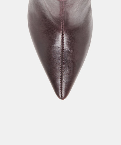 CRUZ BOOTIES BLACKBERRY LEATHER