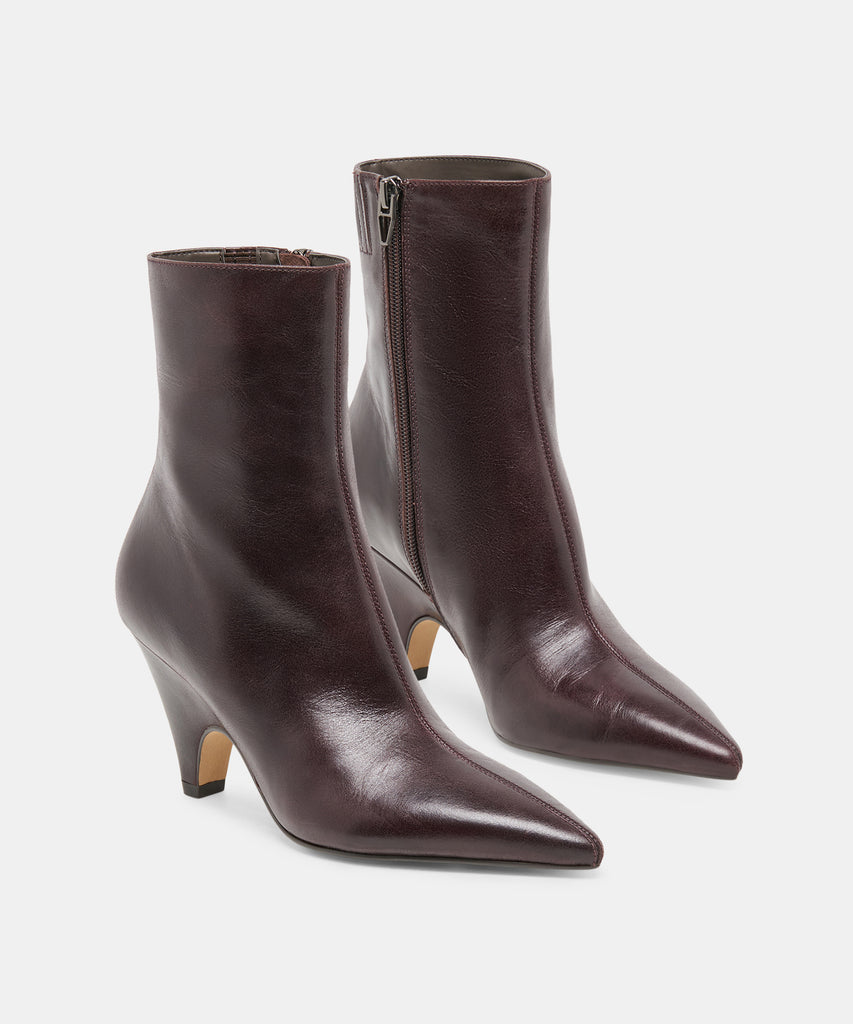 CRUZ BOOTIES BLACKBERRY LEATHER