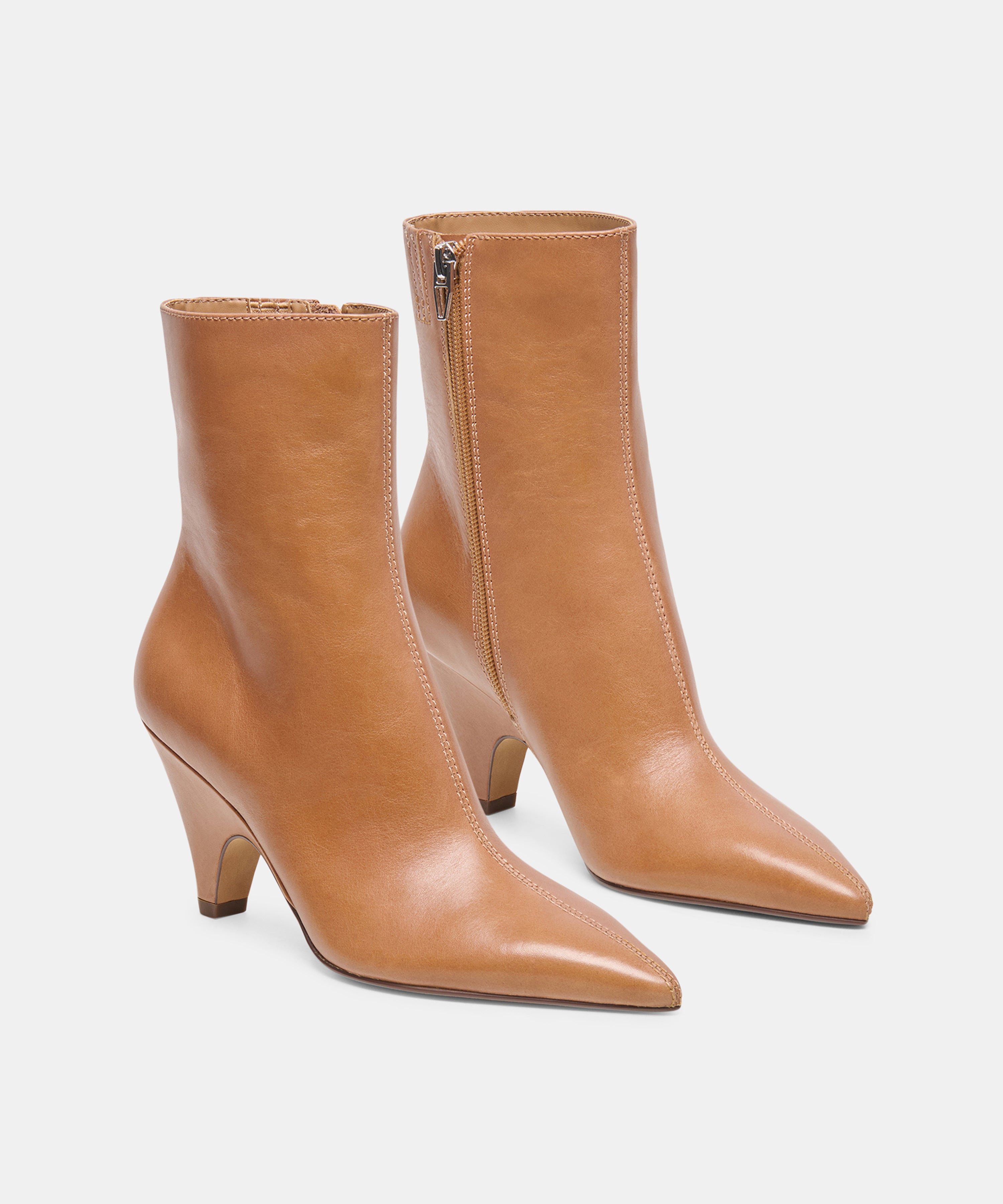 CRUZ BOOTIES TAN LEATHER - view 2