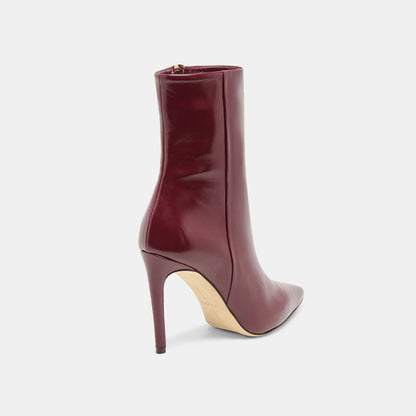 DANITY BOOTIES BURGUNDY LEATHER