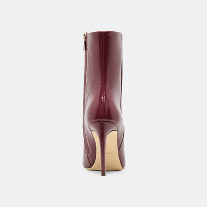 DANITY BOOTIES BURGUNDY LEATHER