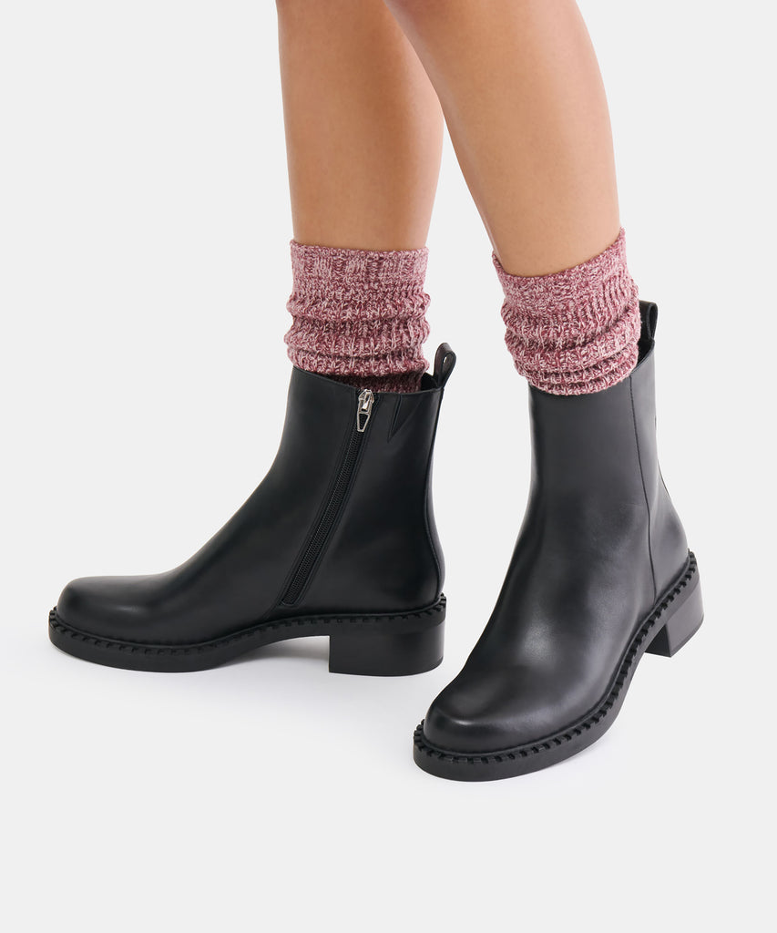 2 PACK CHAINSTITCH SLOUCH SOCKS BURGUNDY MULTI