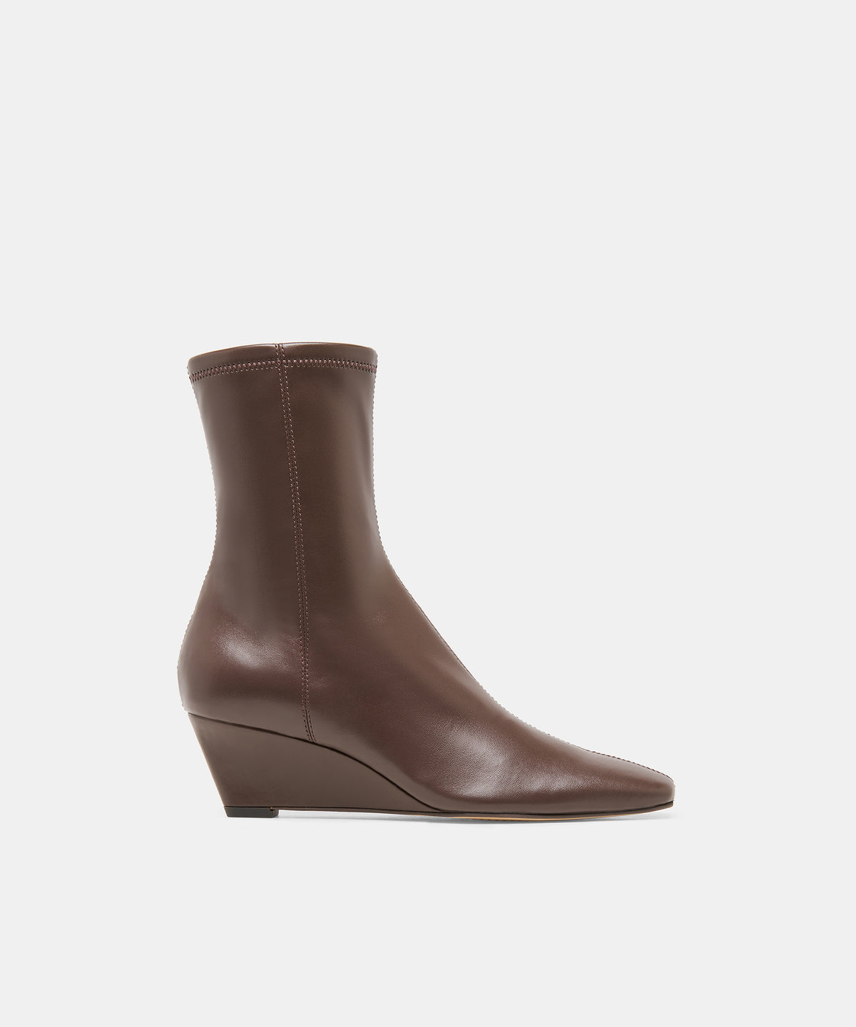 HANIE Dk Chocolate Stella Wedged Mid-Calf Booties | Dolce Vita