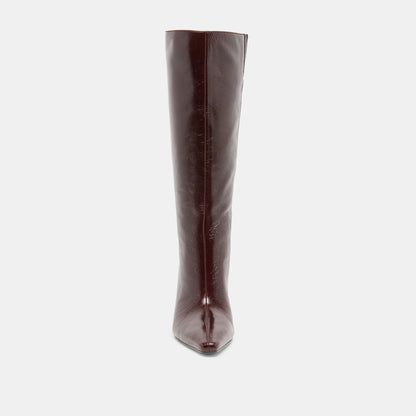JAZMIN BOOTS BLACK CHERRY LEATHER
