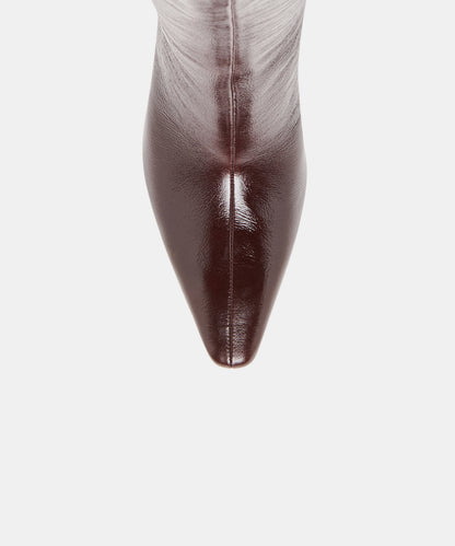 JAZMIN BOOTS BLACK CHERRY LEATHER