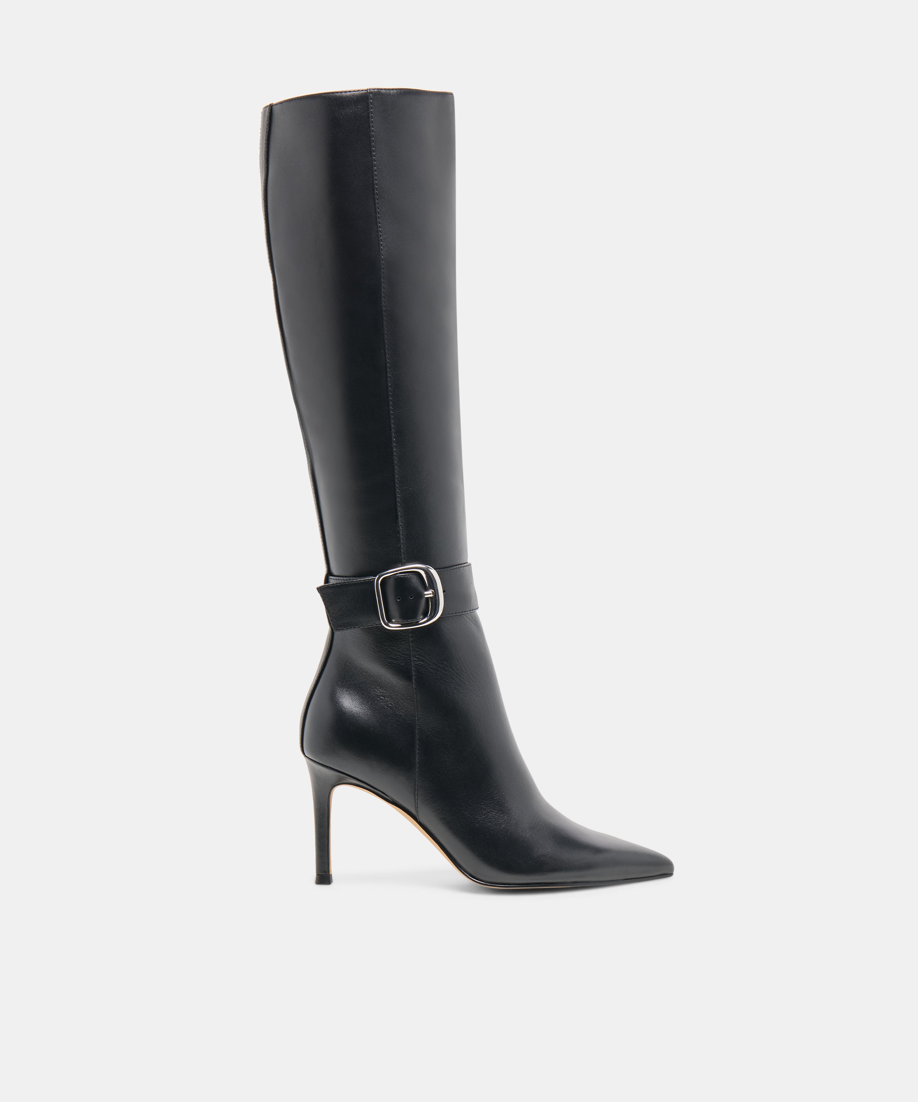 KINZY NARROW CALF BOOTS BLACK LEATHER