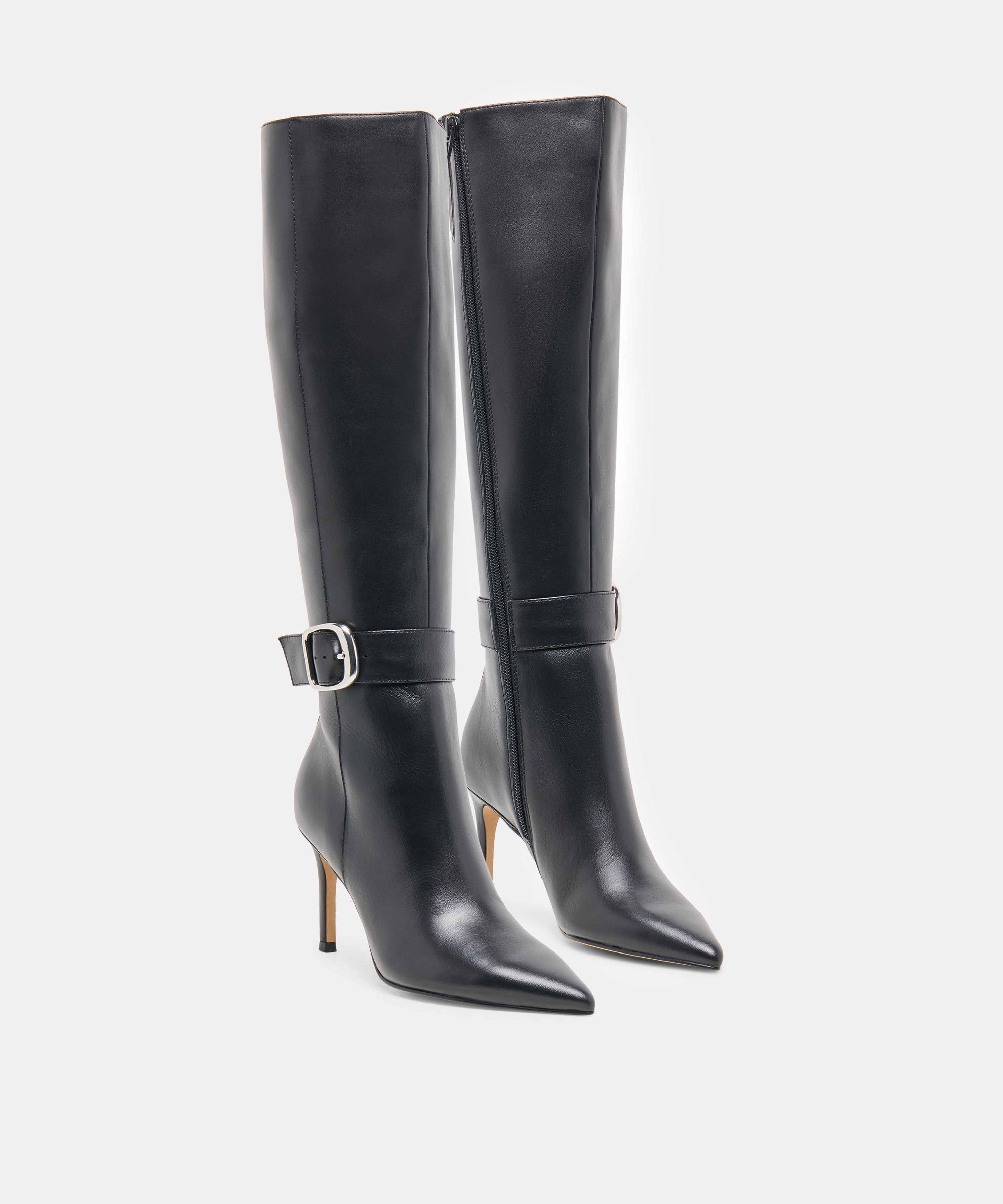 KINZY NARROW CALF BOOTS BLACK LEATHER - view 2