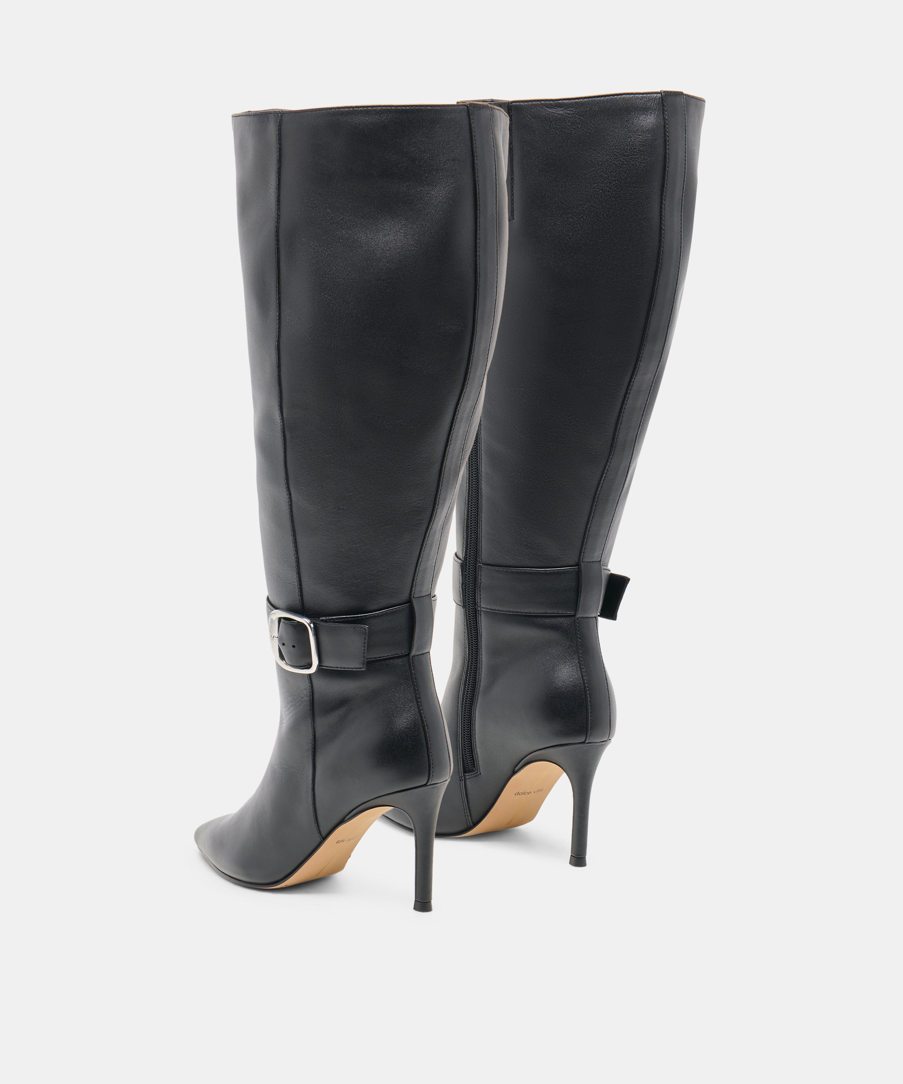 KINZY EXTRA WIDE CALF BOOTS BLACK LEATHER - view 4