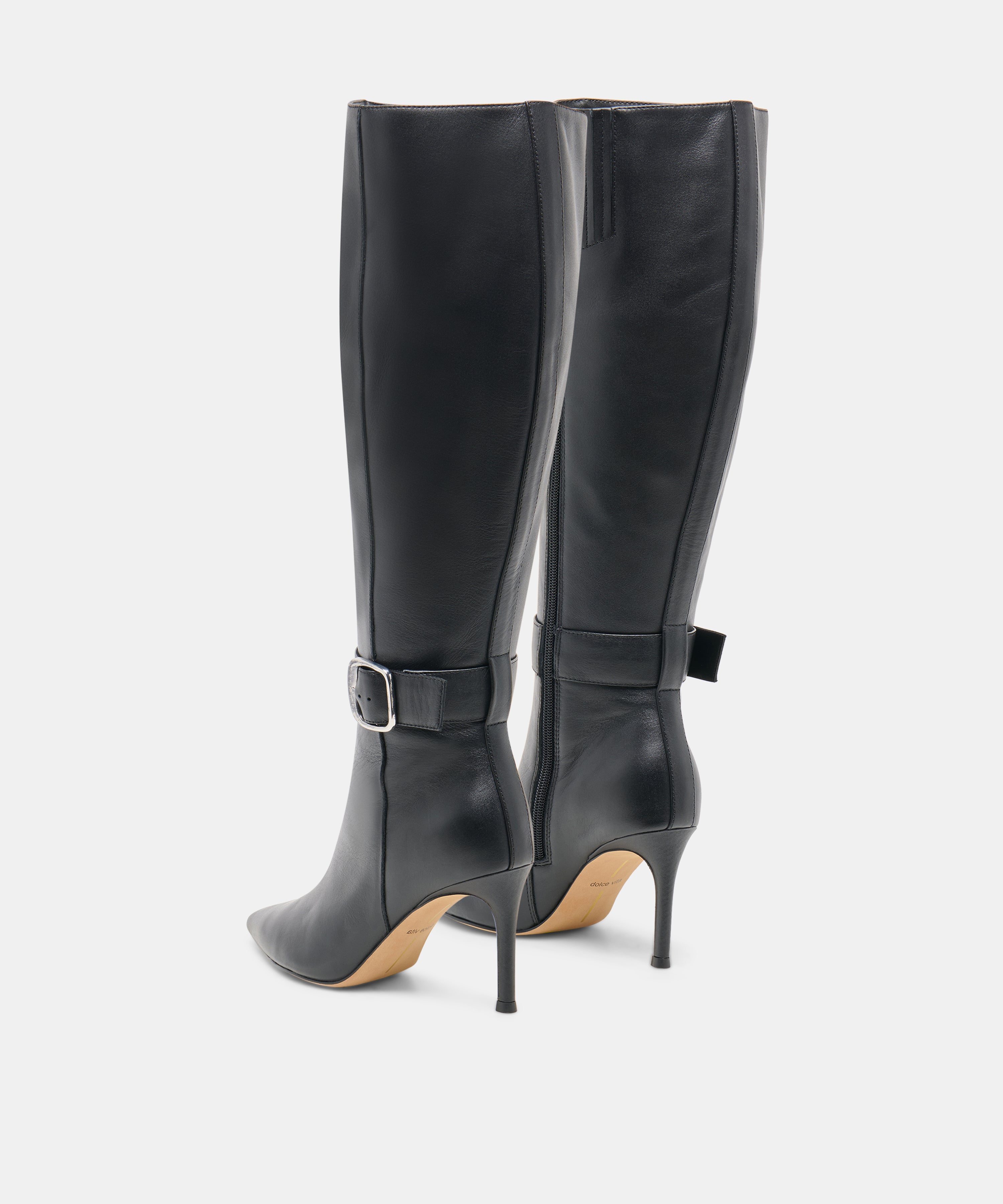 KINZY WIDE CALF BOOTS BLACK LEATHER - view 4