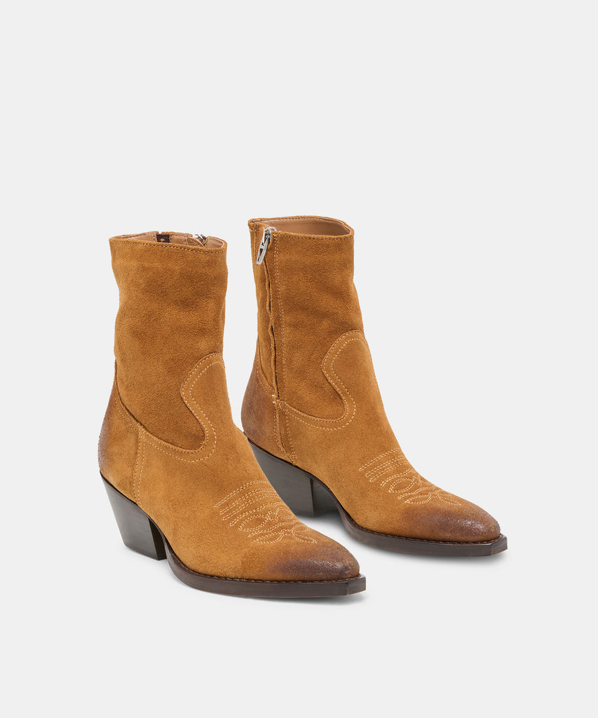 KLYDE BOOTS COGNAC SUEDE