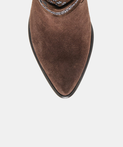 MEKALA BOOTS DK BROWN SUEDE