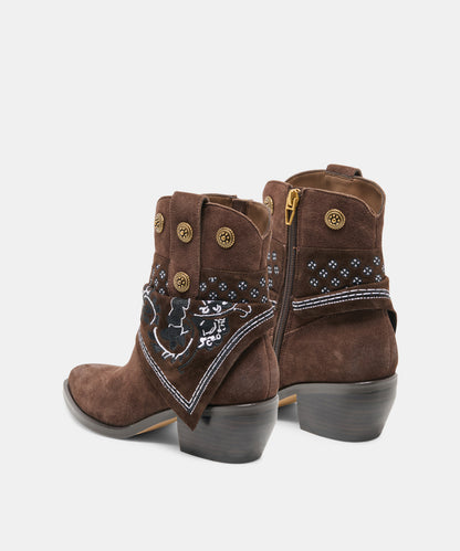 MEKALA BOOTS DK BROWN SUEDE