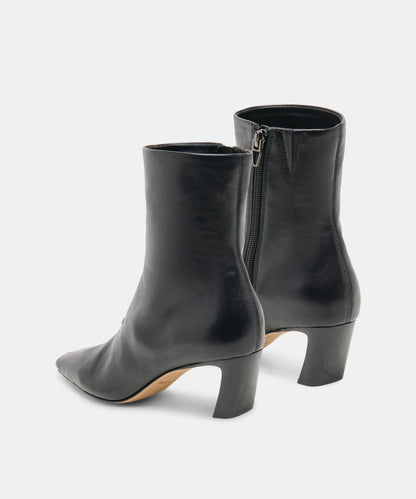 NESLY BOOTIES BLACK LEATHER