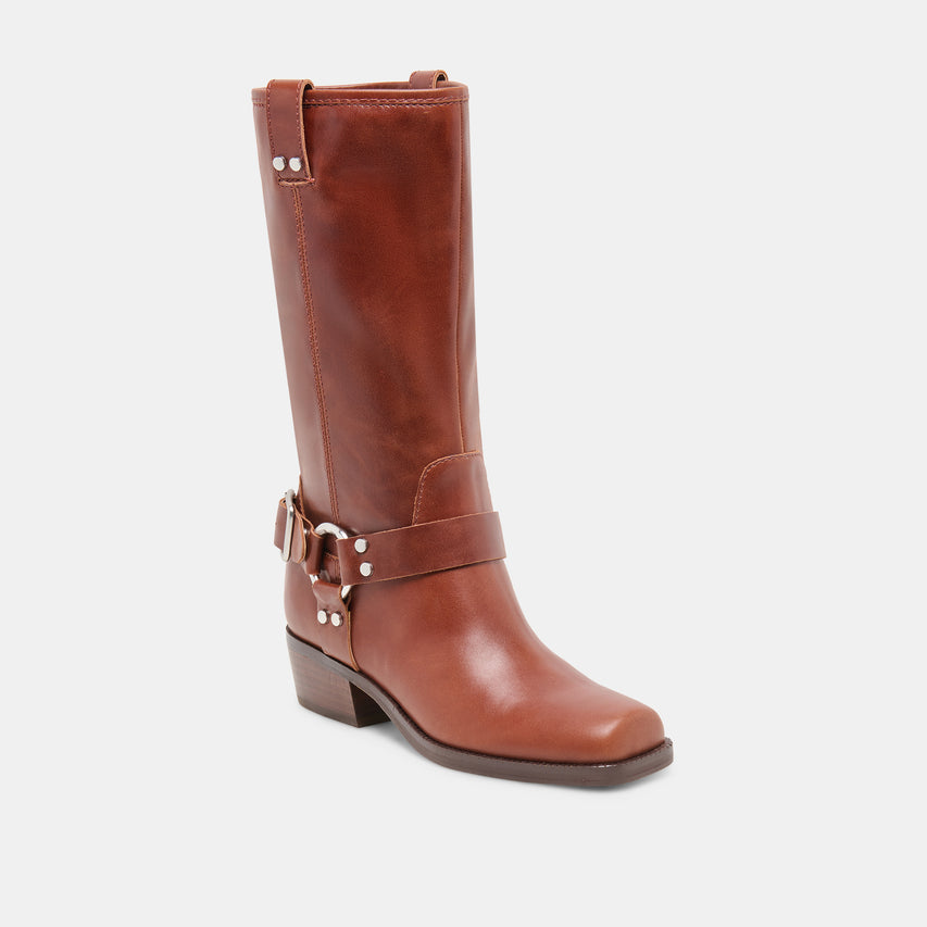 ROLAN BOOTS BROWN PATENT LEATHER