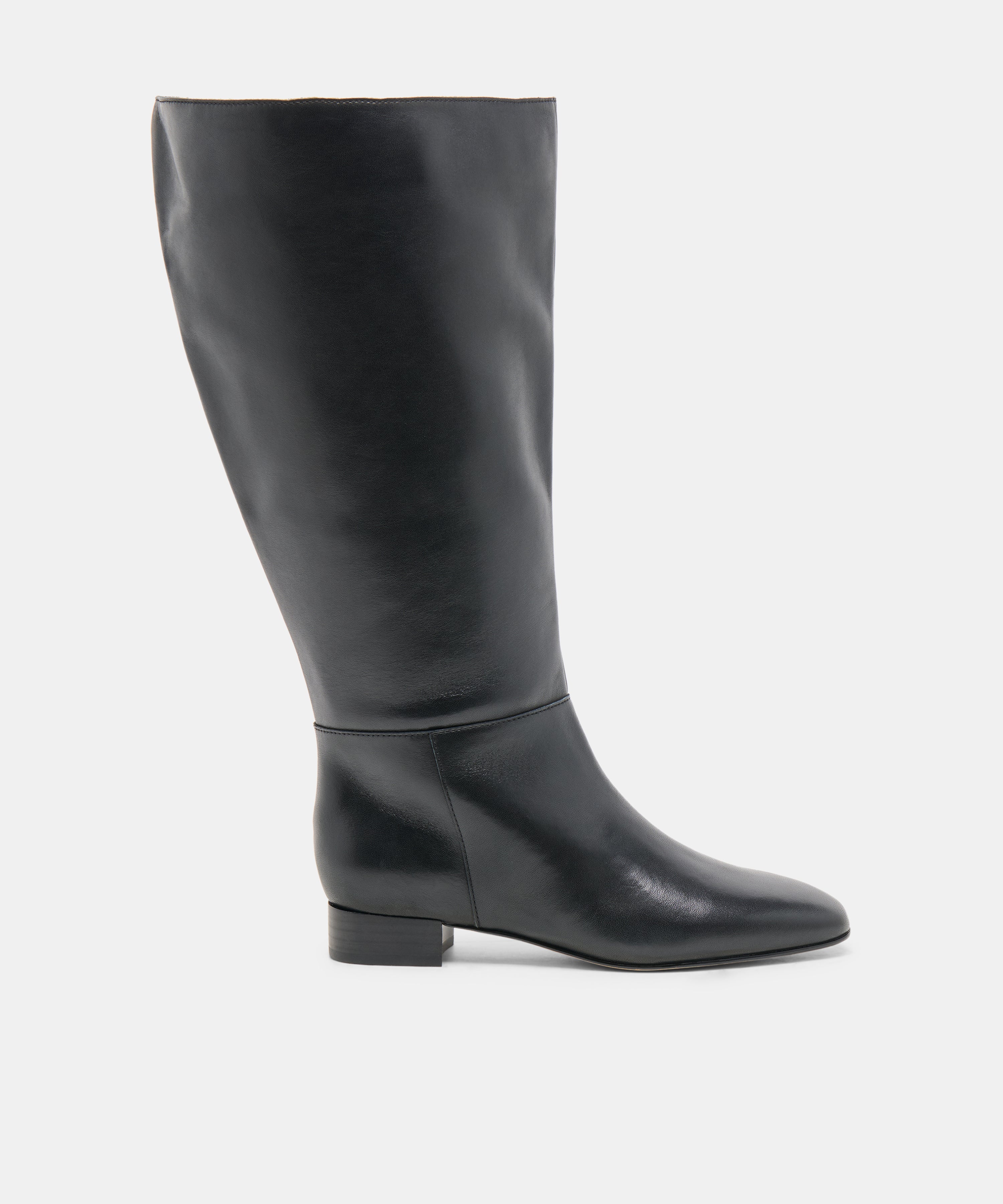 TYWIN EXTRA WIDE CALF BOOTS BLACK LEATHER