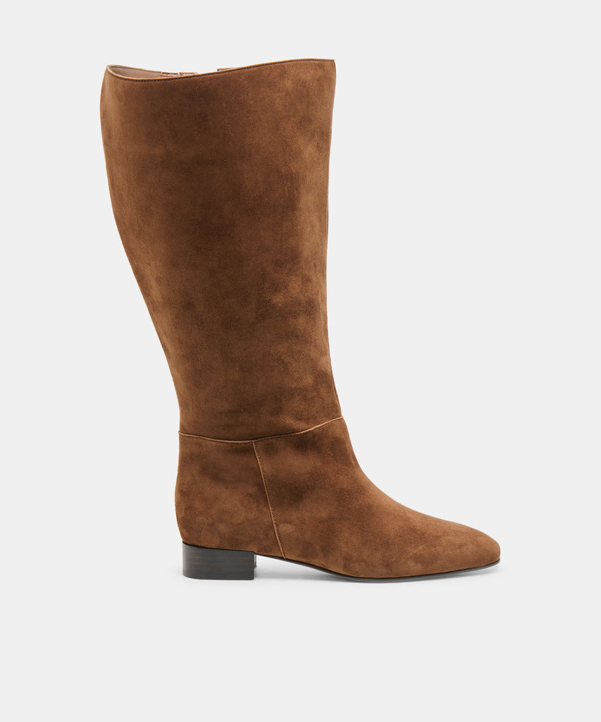 TYWIN EXTRA WIDE CALF BOOTS COCOA SUEDE