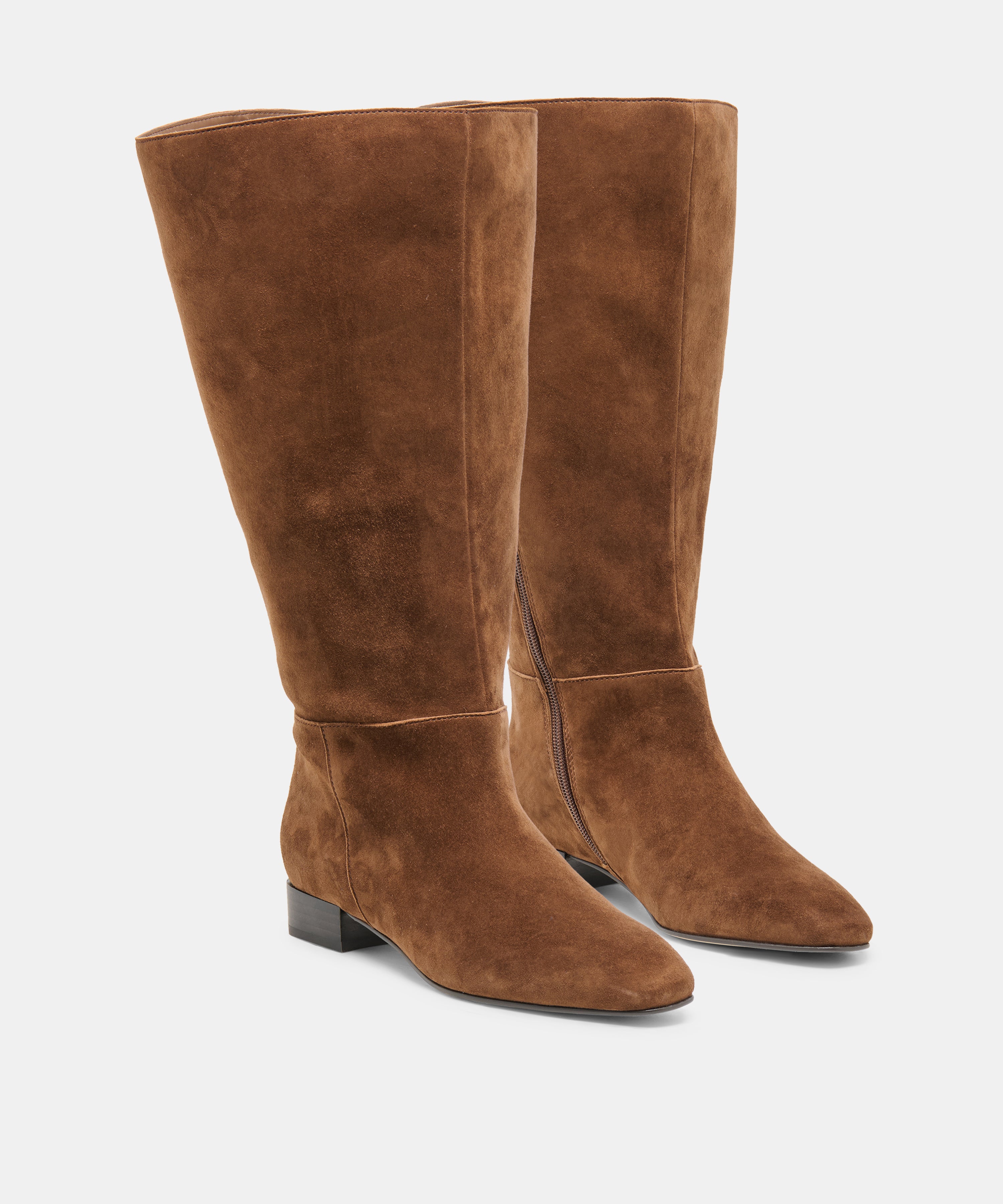 TYWIN EXTRA WIDE CALF BOOTS COCOA SUEDE - view 2