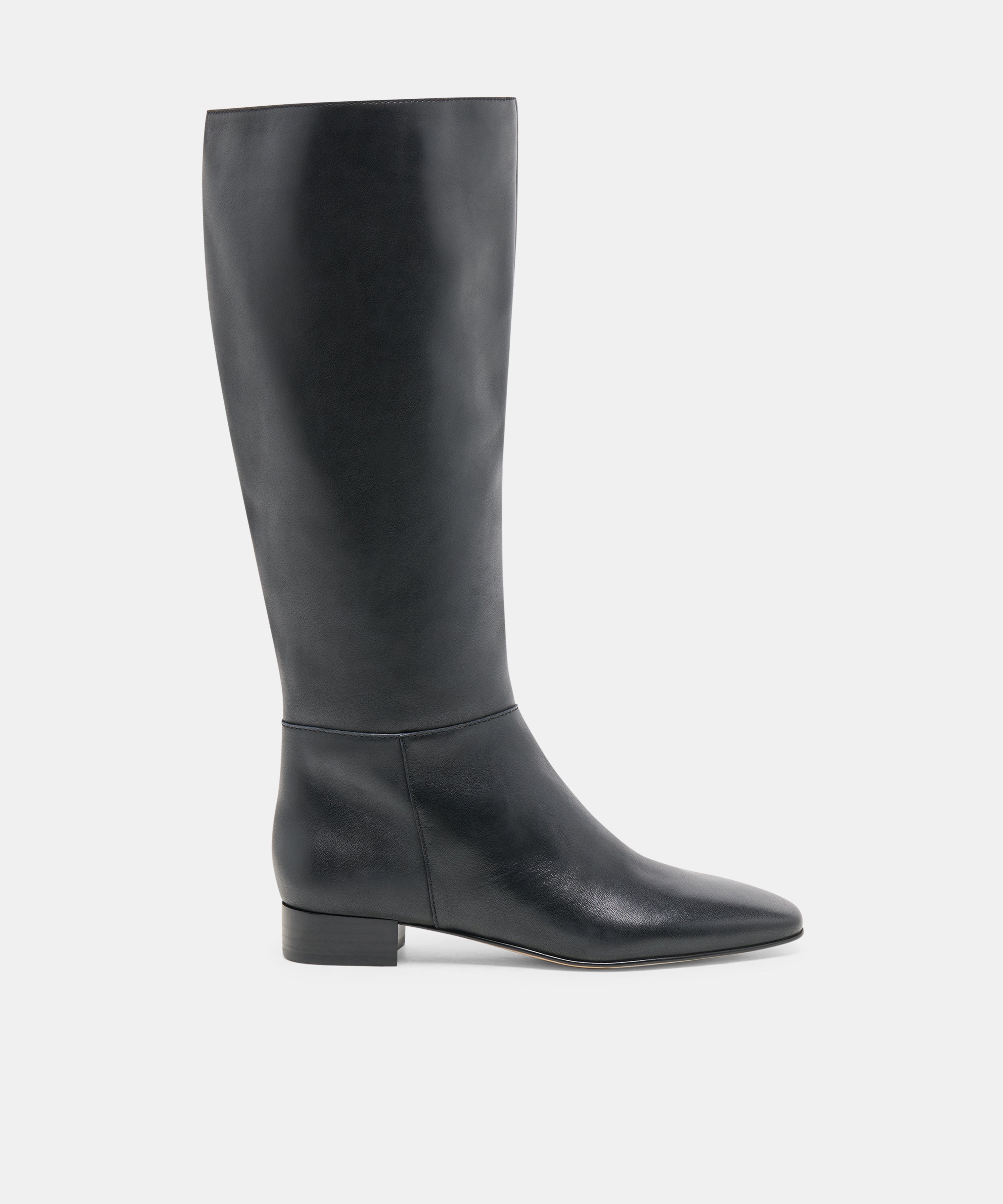TYWIN WIDE CALF BOOTS BLACK LEATHER