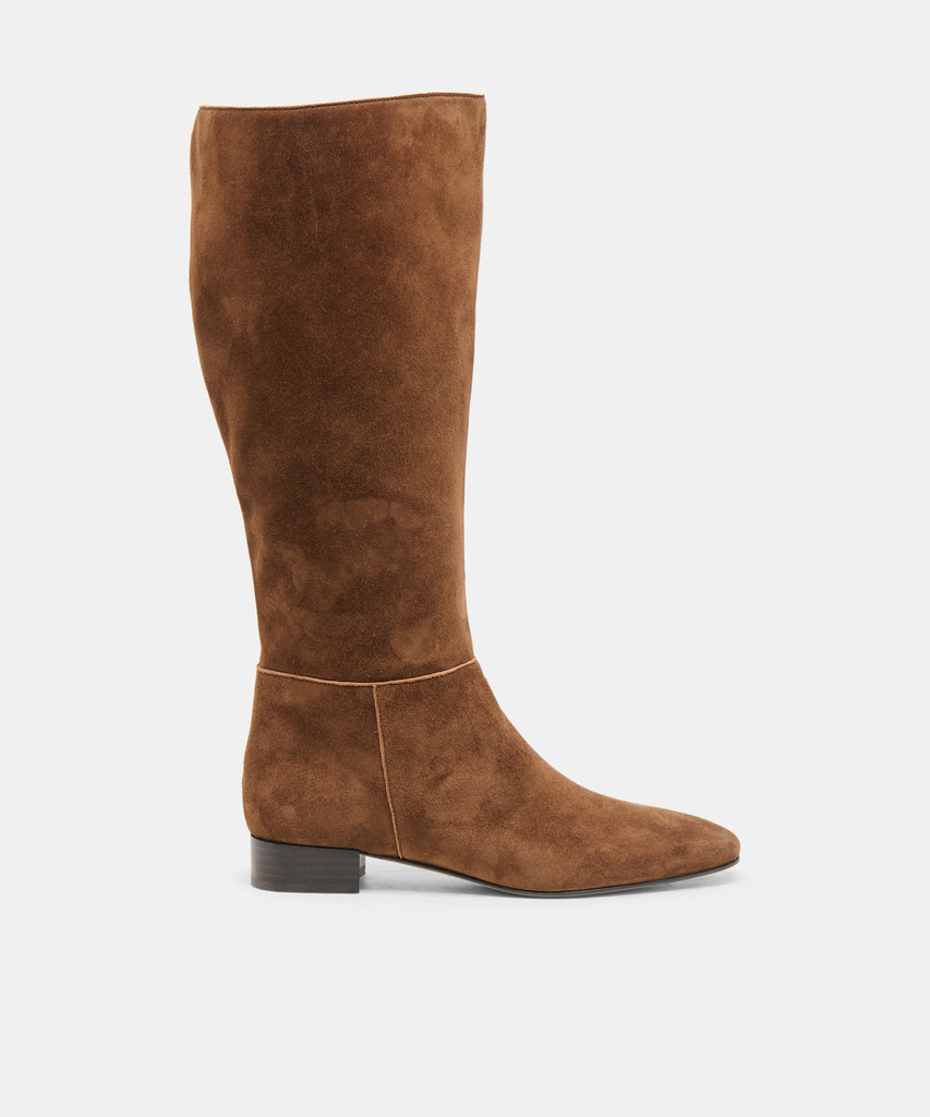 TYWIN WIDE CALF BOOTS COCOA SUEDE