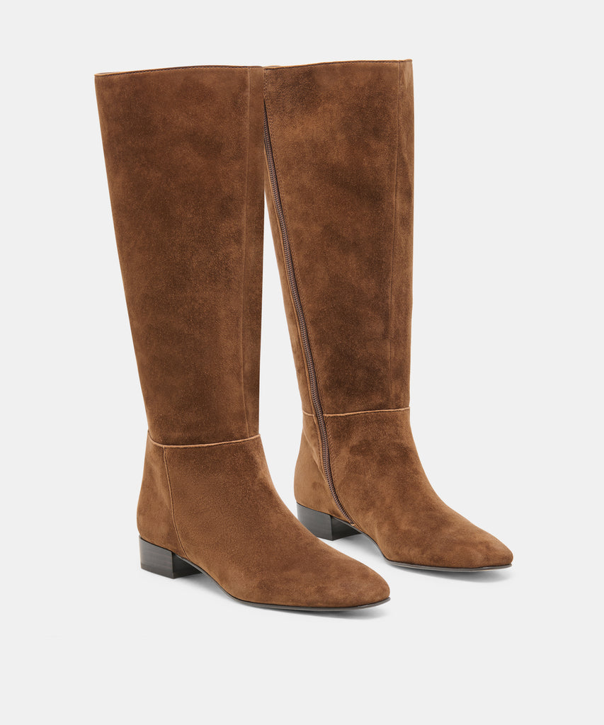 TYWIN WIDE CALF BOOTS COCOA SUEDE