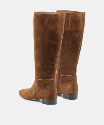 TYWIN WIDE CALF BOOTS COCOA SUEDE