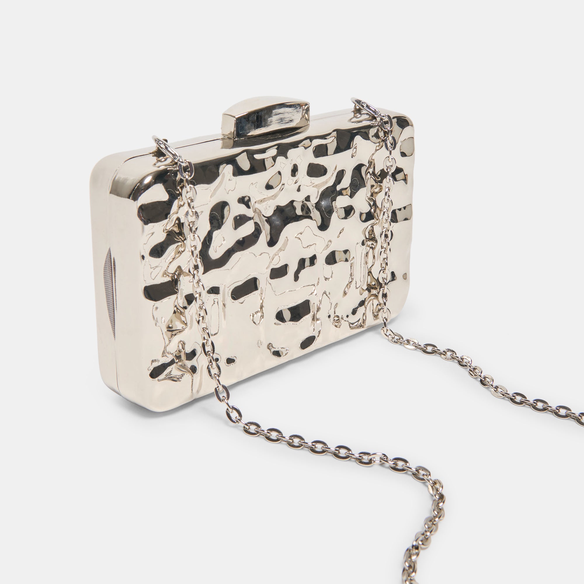 DELIA CLUTCH SILVER METAL - view 3