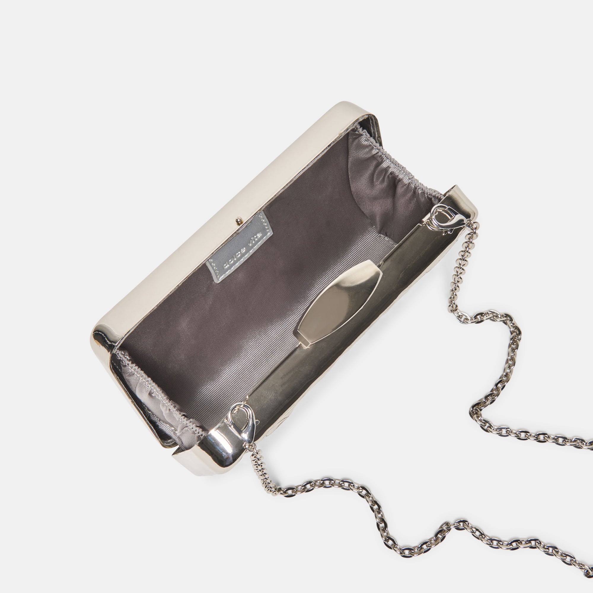 DELIA CLUTCH SILVER METAL - view 2