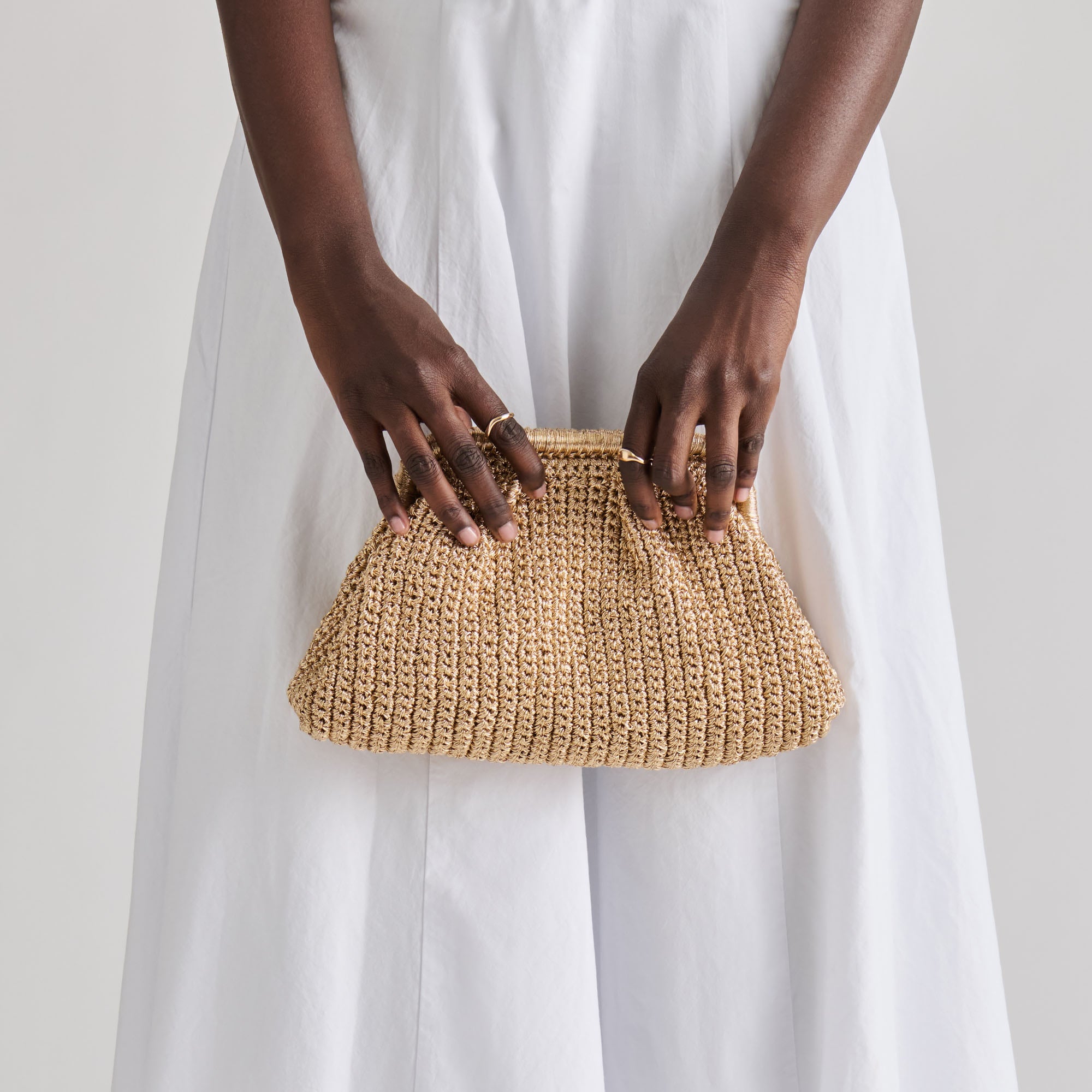 IONE CLUTCH GOLD CROCHET - view 4