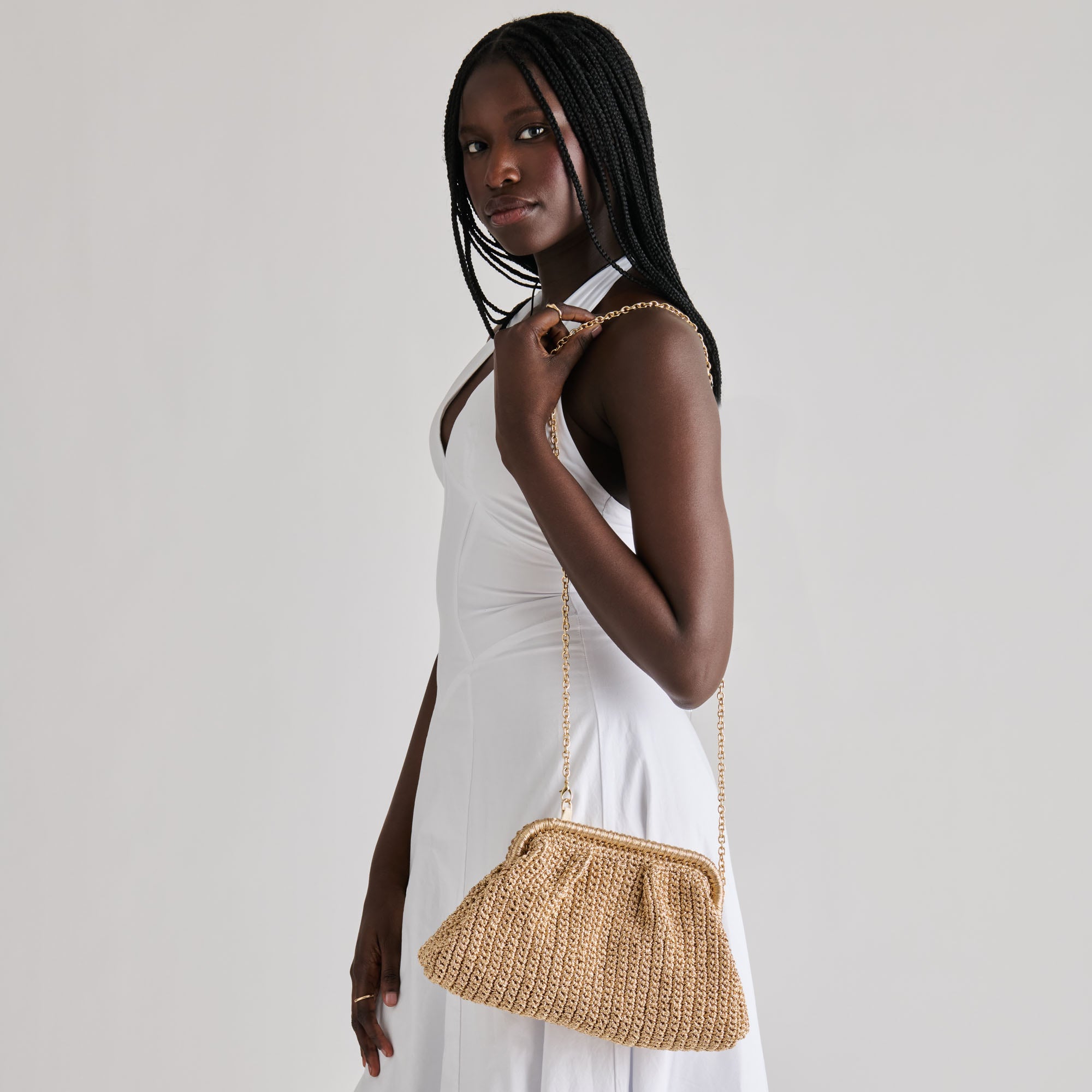 IONE CLUTCH GOLD CROCHET - view 2
