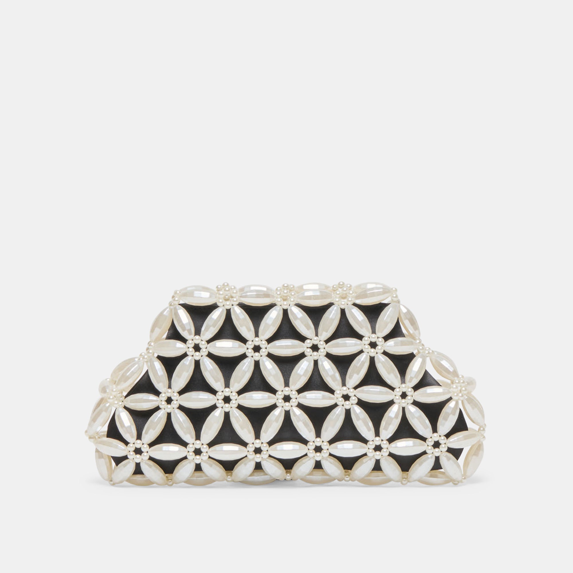 MARLOW CLUTCH BLACK SATIN PEARL