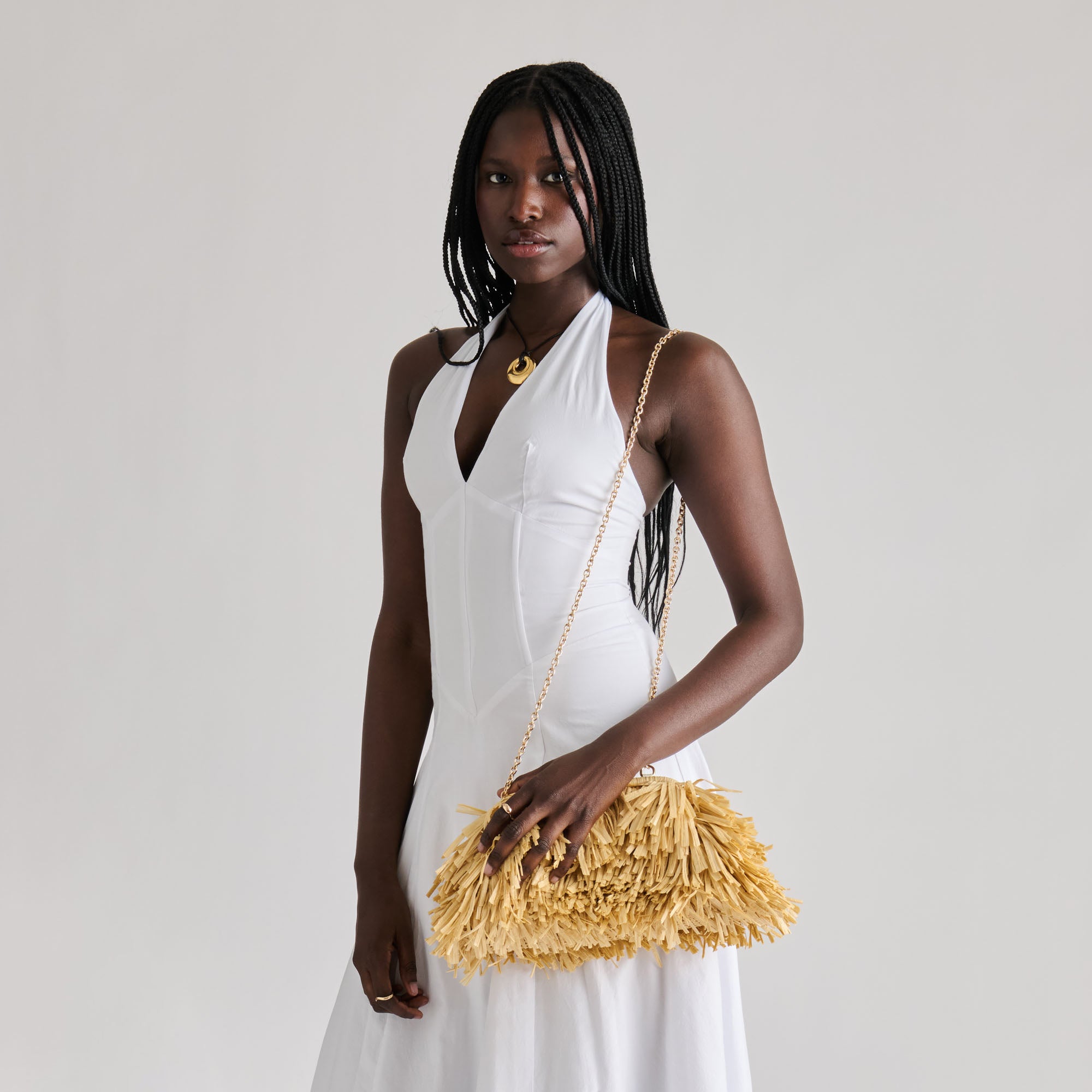 SERINA CLUTCH NATURAL RAFFIA - view 4