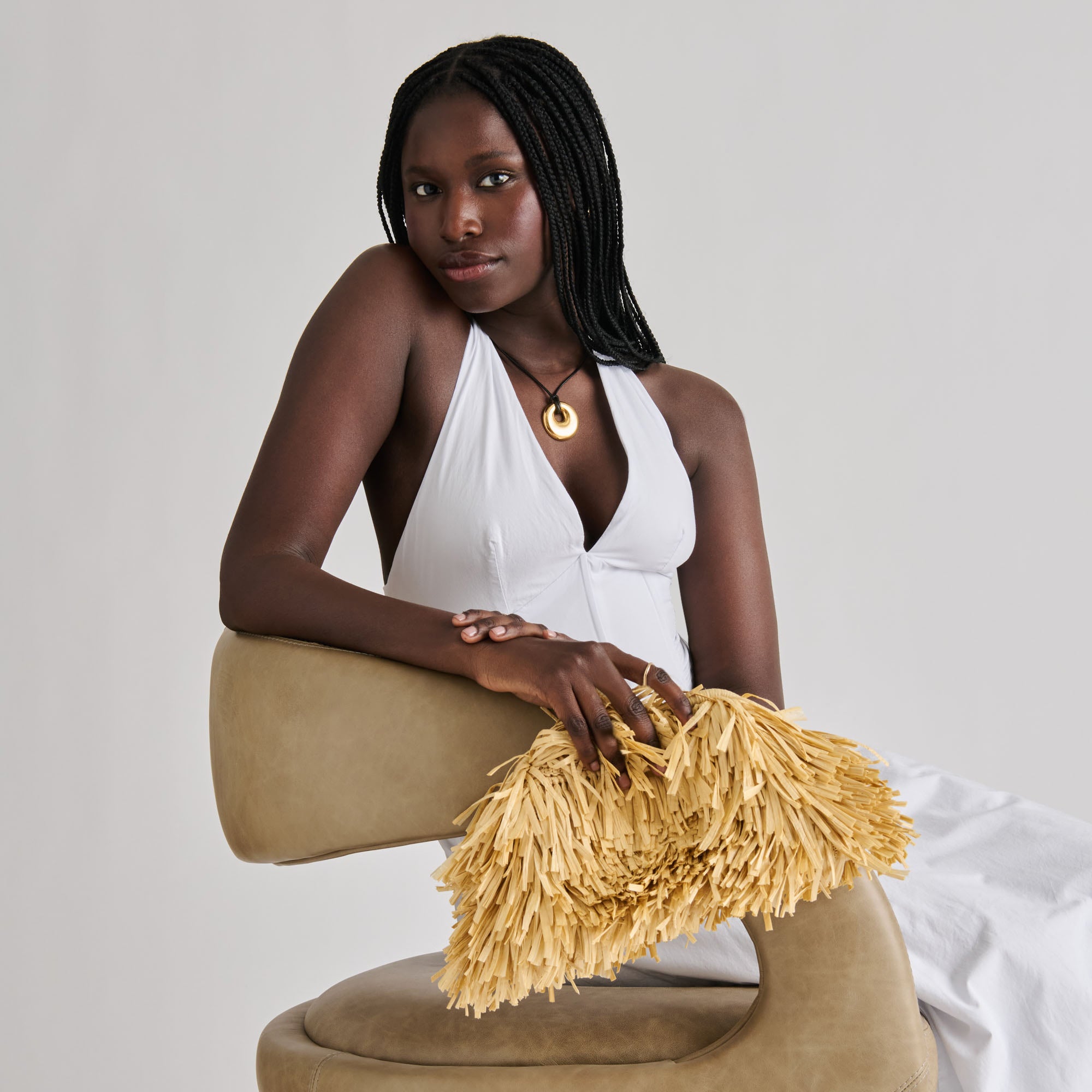 SERINA CLUTCH NATURAL RAFFIA - view 2