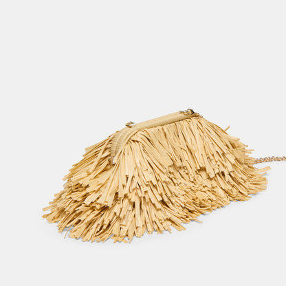 SERINA CLUTCH NATURAL RAFFIA