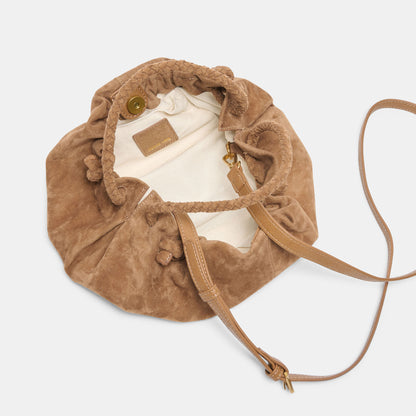 COCOA CROSSBODY DARK TAN SUEDE