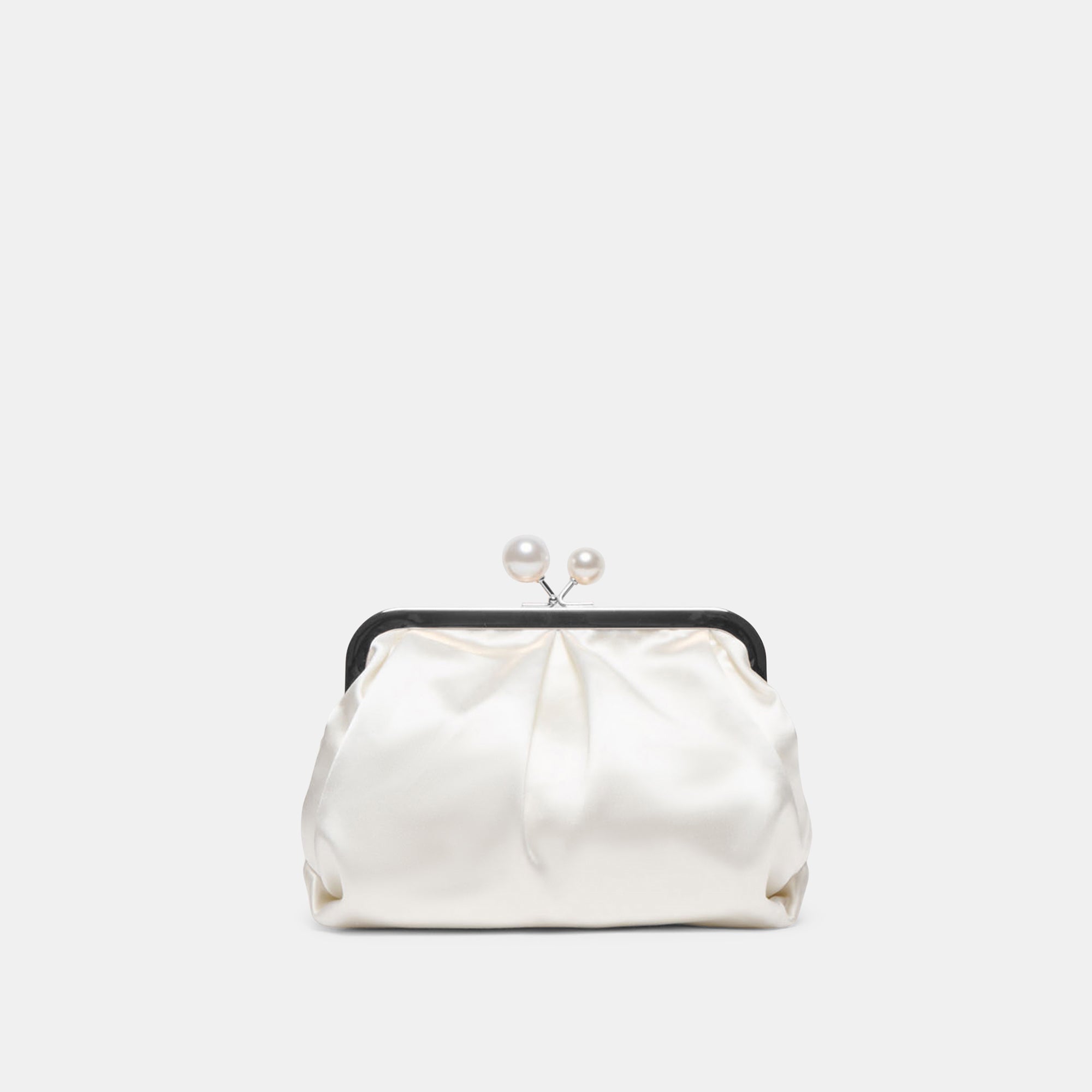 KENDALL CLUTCH WHITE SATIN