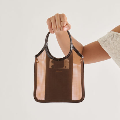 SYLVENE CROSSBODY CHOCOLATE MESH