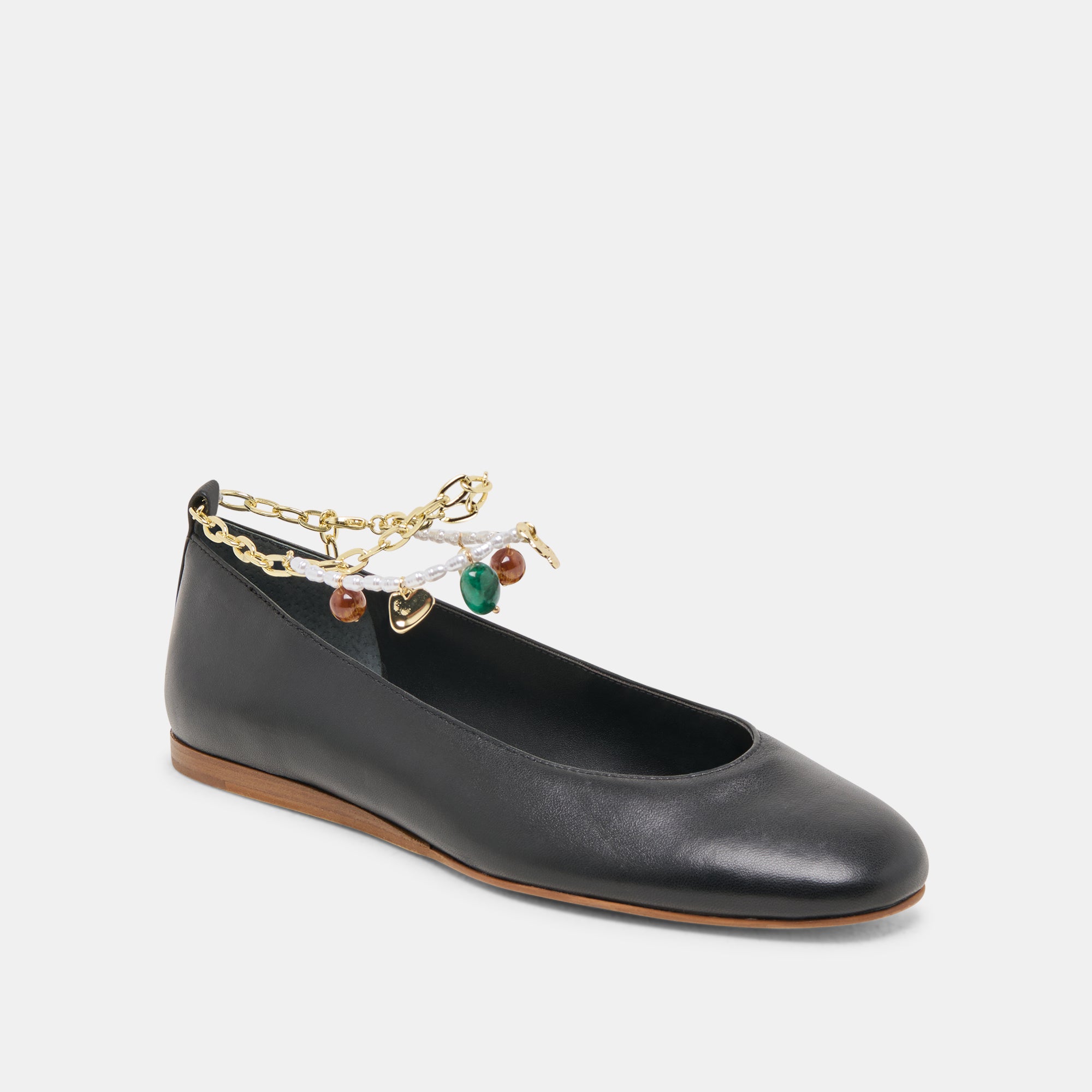 BAIDEN BALLET FLATS BLACK LEATHER - view 2